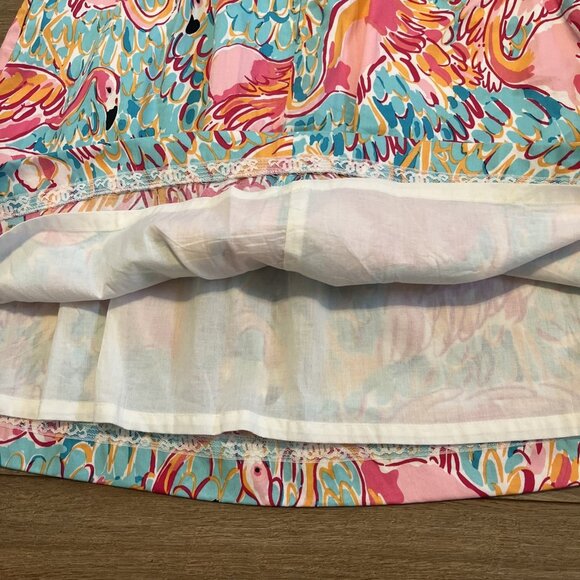 Lilly Pulitzer Wyatt Strapless Mini Dress SZ 4 Pink Blue Peel and Eat Flamingo - Picture 14 of 16